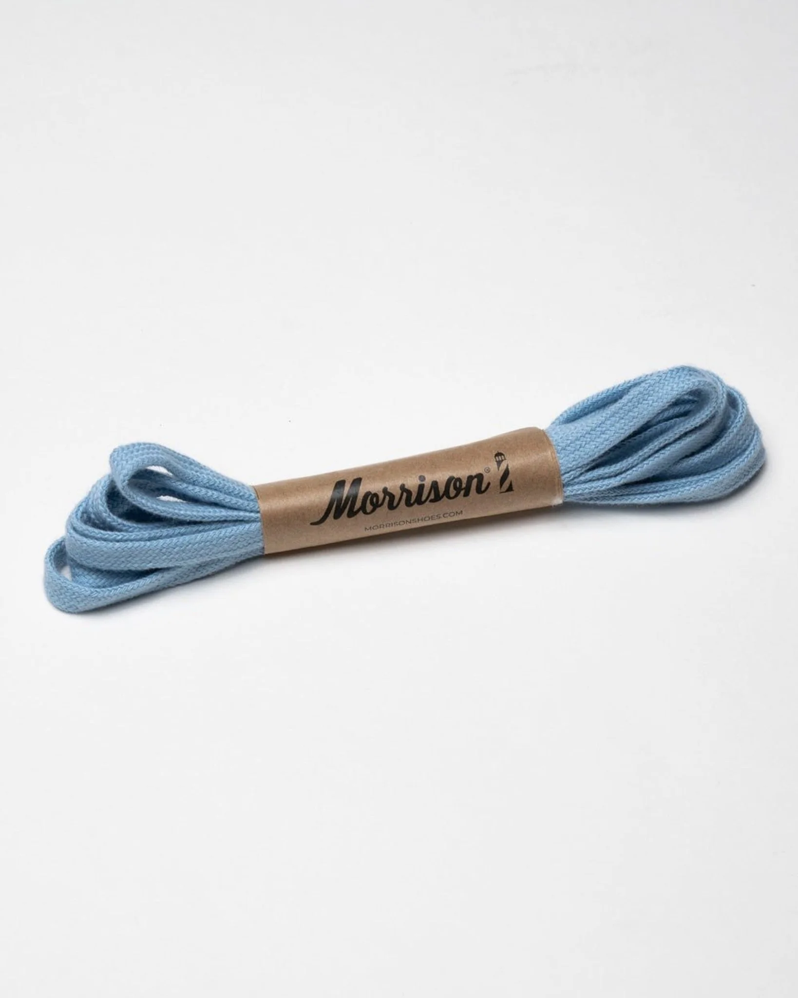 Cordones planos azul cielo