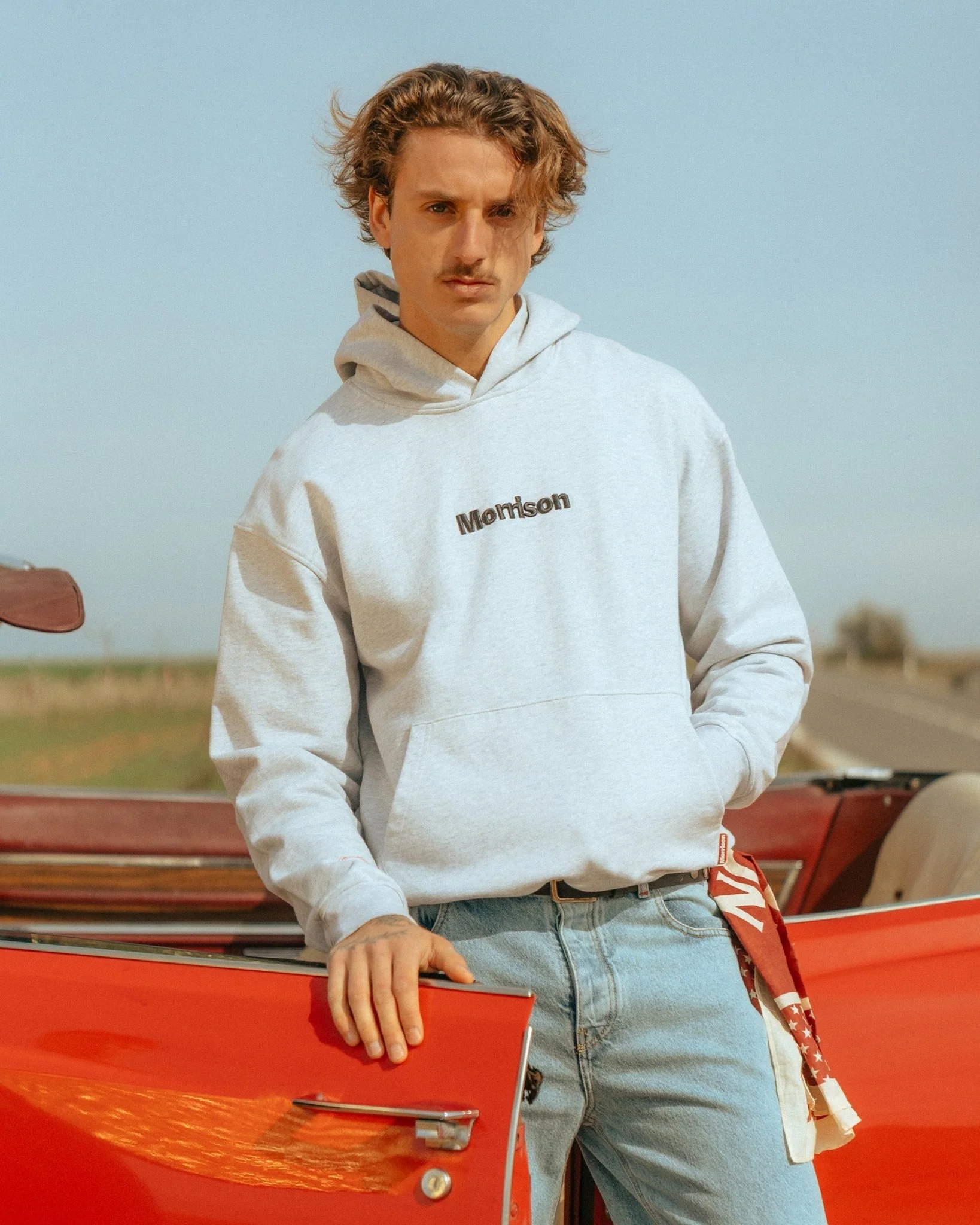 PEACH GREY HOODIE - Image 2
