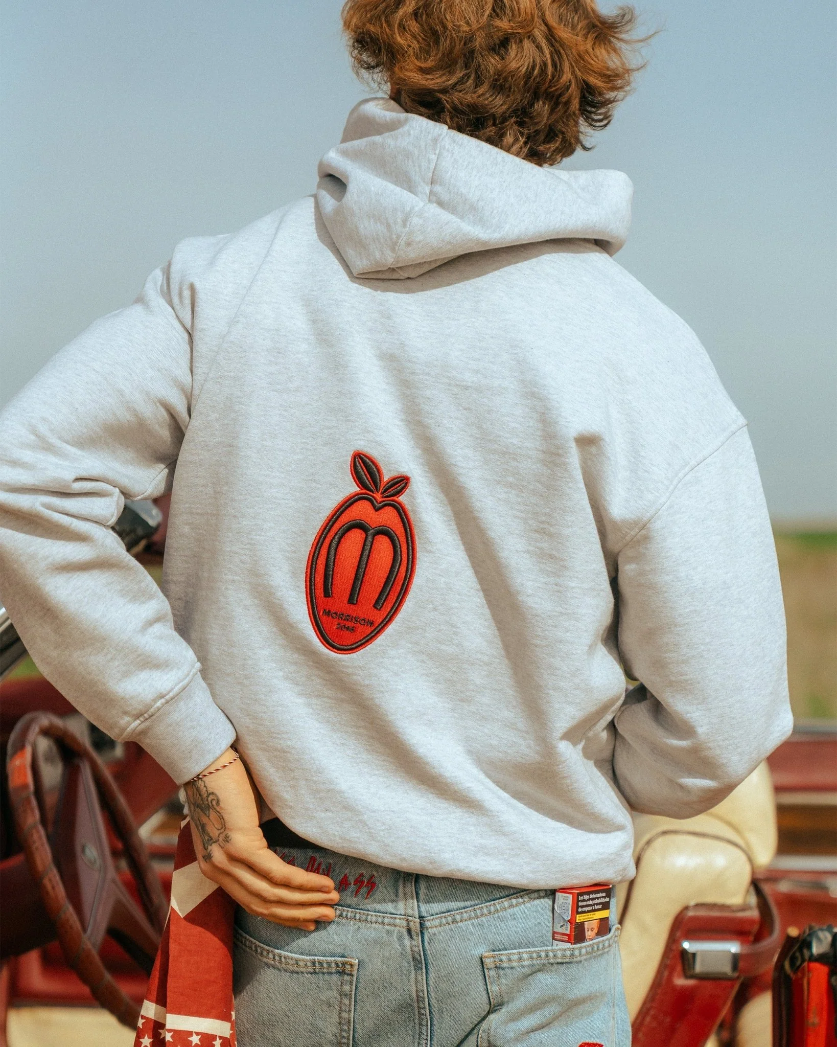 PEACH GREY HOODIE - Image 4
