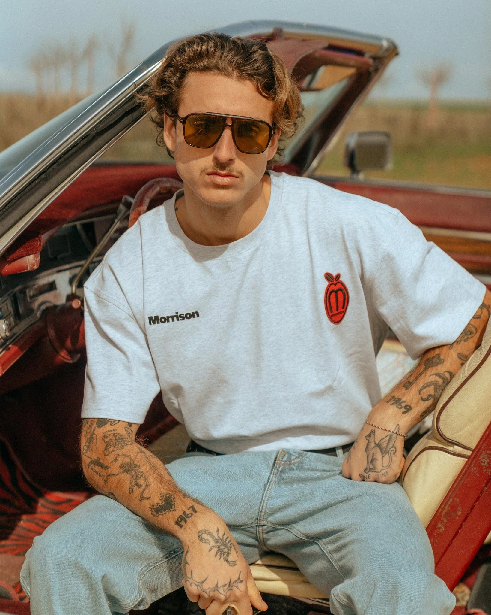 PEACH GREY BOXY TEE - Image 4