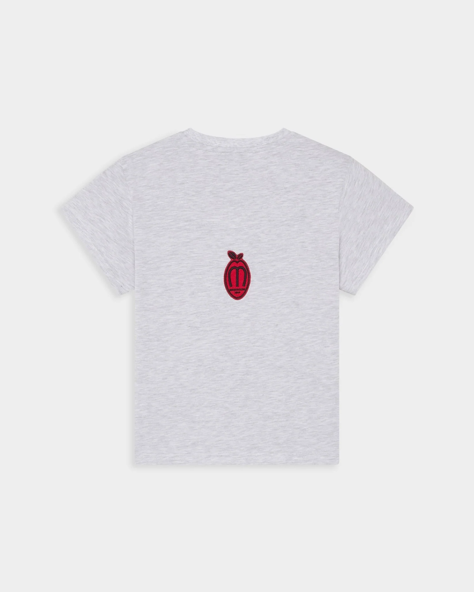 PEACH GREY SLIM CROP TEE - Image 3
