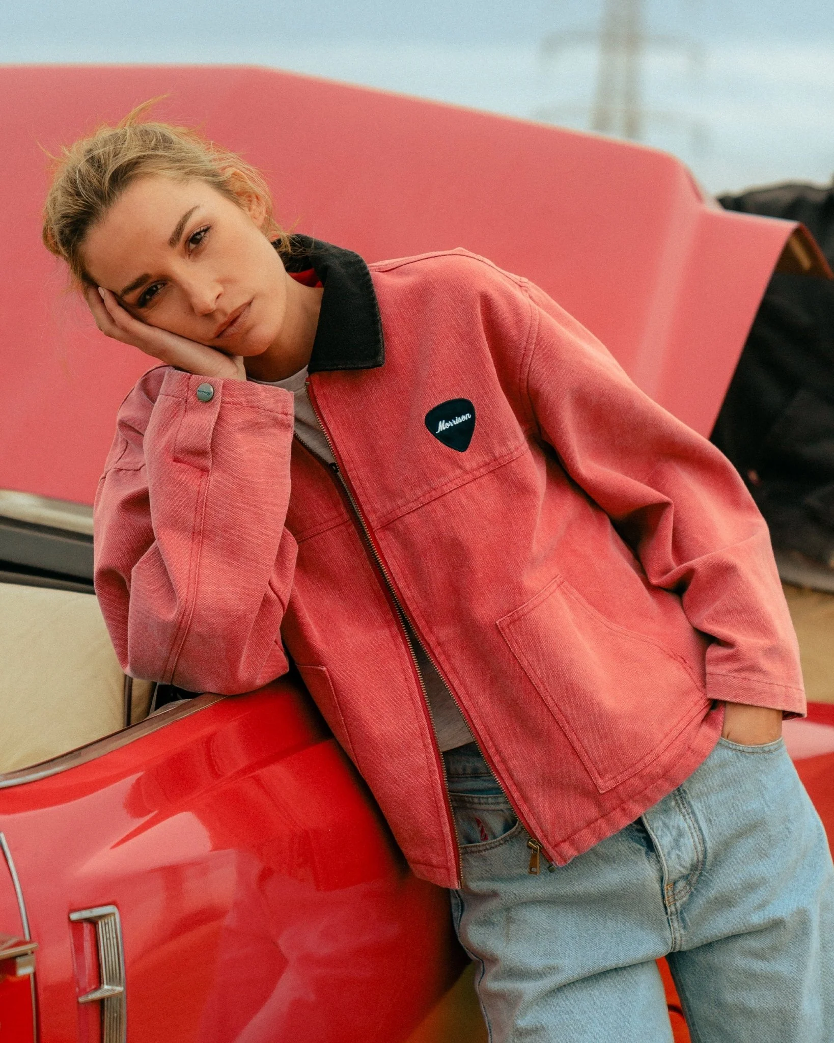 RED WORKER JACKET - Image 6