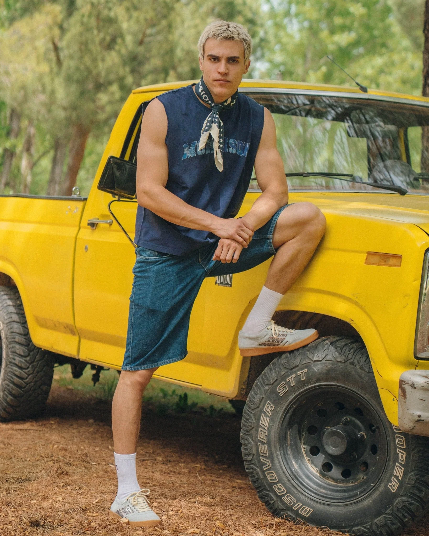 SKY NAVY BOXY TANK TOP - Image 2