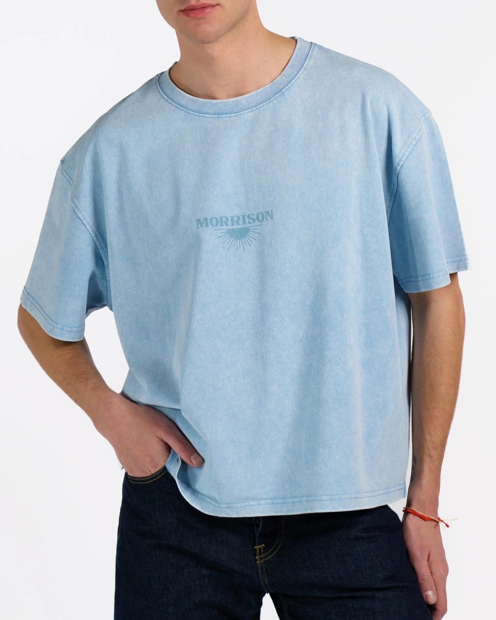 SUNSET BLUE BOXY TEE - Image 4